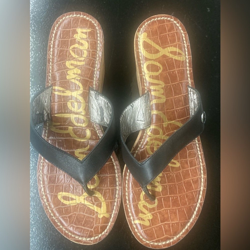 Sam Edelman Black and Brown Sandals Casual Summer Style